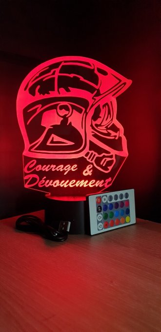 lampe-led-3d-casque-pompier-courage-devouement