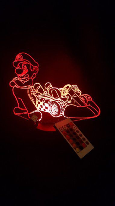lampe-led-3d-Mario-Kart