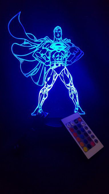 lampe-led-3d-superman