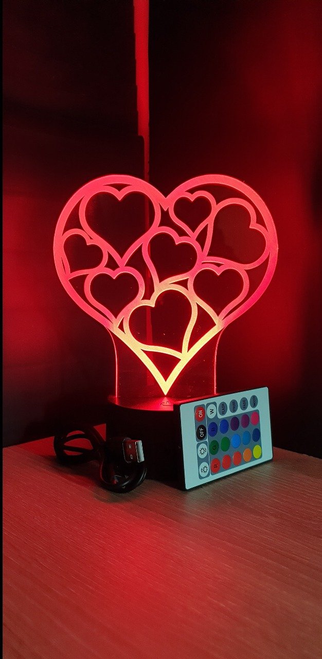 Lampe Personnalisée Avec Photo, Veilleuse En Forme De Coeur