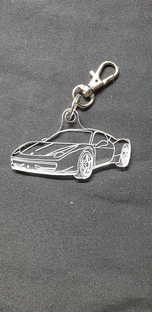 Grav'stylé: Porte-clés Ferrari, voiture, attache, accroche, médaillon