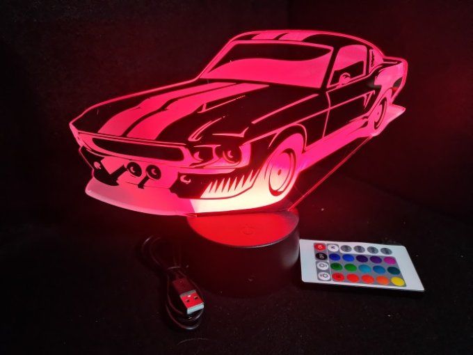 Grav'stylé: Lampe led 3D MG B, voiture, veilleuse, chevet, cadeau
