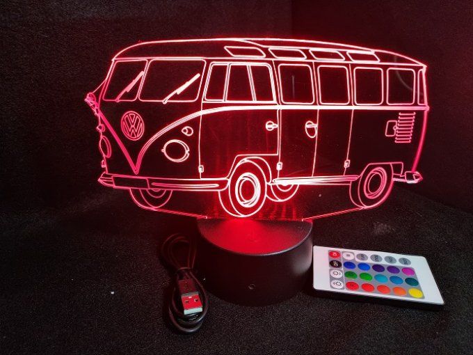 Lampe 3D Lumi - 16 couleurs - Auto - Voiture - Illusion LED