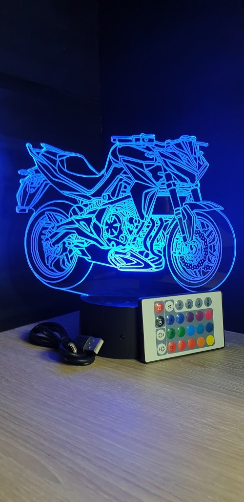 TEMPSA 3D moto Lampe LED Ampoule illusion Sculpture Lumière Cadeau  veilleuse 7 couleurs - Cdiscount Maison