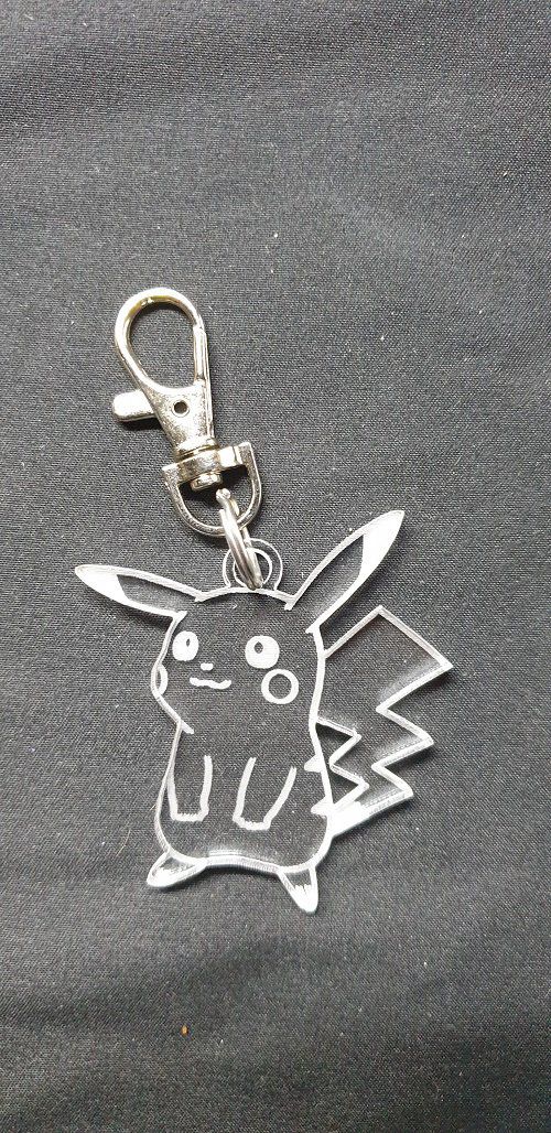  Pikachu, porte-clés, porte-clefs, medaillon attache,  accroche, cadeau commercial, plexiglas, gravure, personnalisation, idée  cadeau, cadeau original